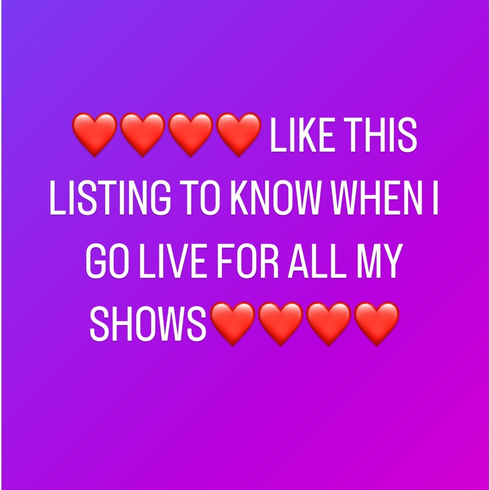 OMG IM BACK AGAIN! ALL NWT & LOW STARTS♥️ THIS LISTING TO KNOW WHEN I GO LIVE!